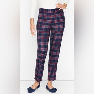 Talbots Hampshire plaid slim pants WMNS 14 Ivy League schoolgirl preppy